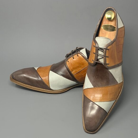 *NEW* / DUCA "Imperio" / Genuine Italian Calfskin / Tri Tone Derby / Men's 14 - Picture 1 of 13